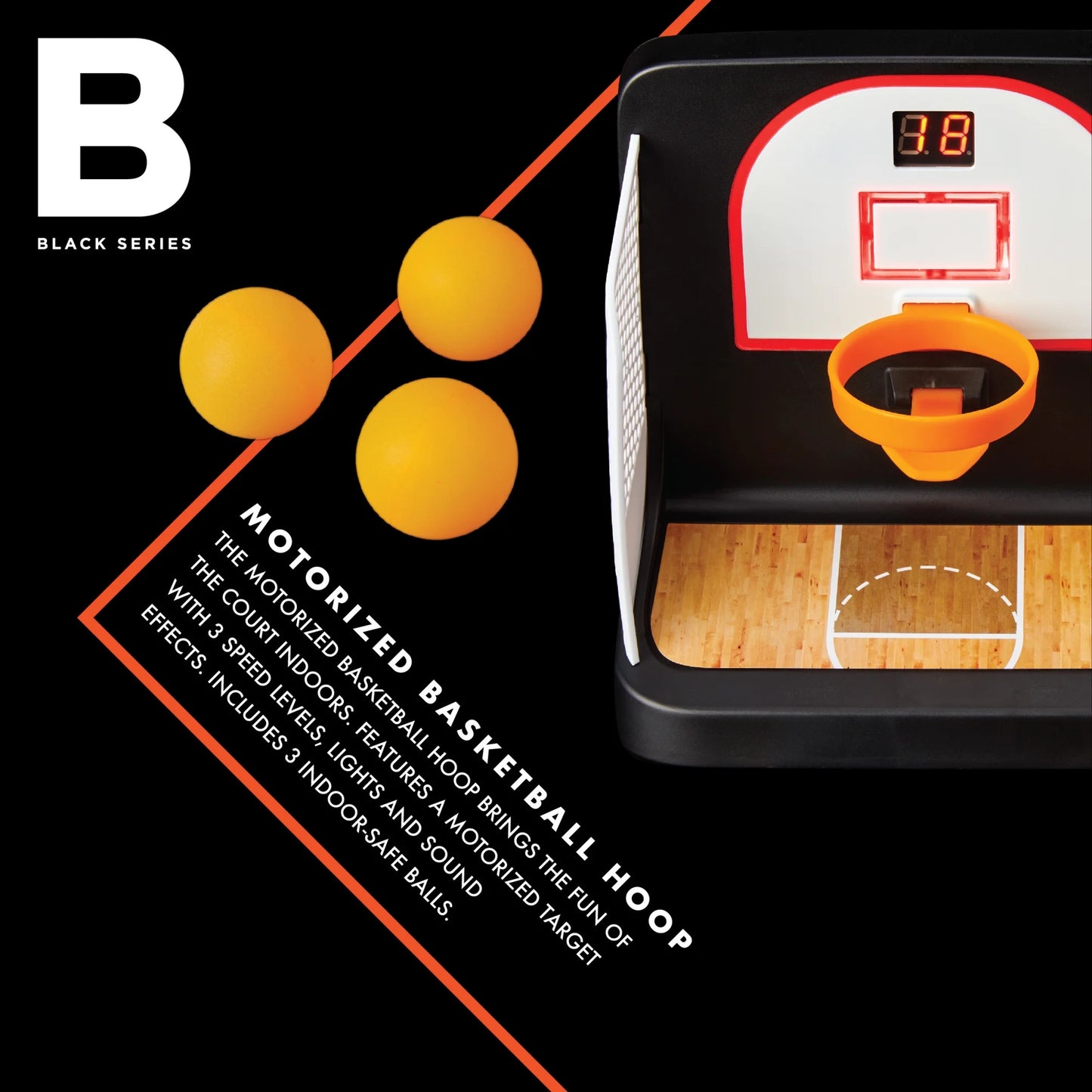 Motorized Basketball Hoop with Moving Target with Includes Digital Score, 3 Speeds Motor Target, Lights and Sounds, Age 8+