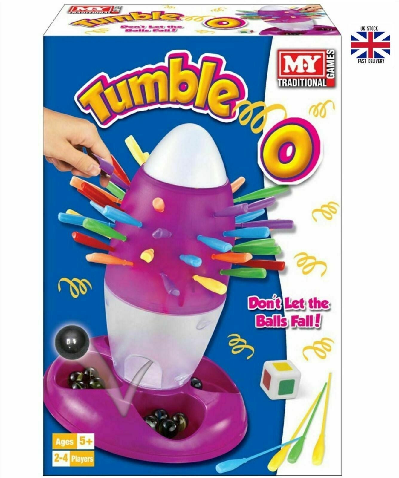 Tumble-O Board Game Don'T Drop Marbles Sticks Kids Family Fun Game Toy Childrens