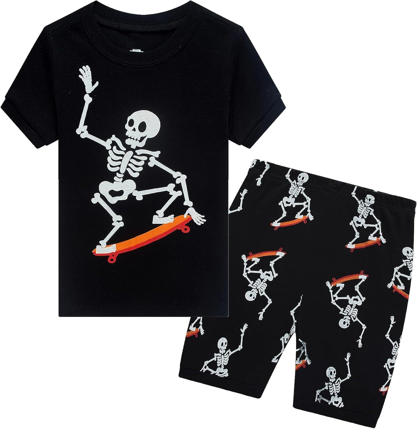 Boys Short Sleeve Pajamas Kids Summer Pjs Children Pajamas