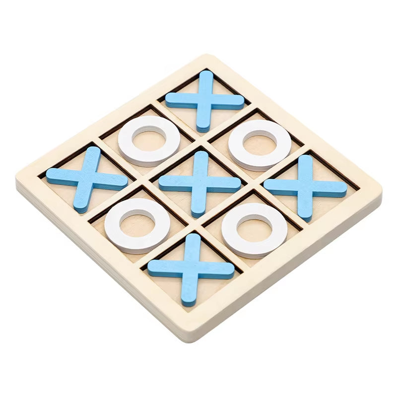 Solid Wooden Tic Tac Toe Board Game - Perfect for Family Fun and Backyard Entertainment!