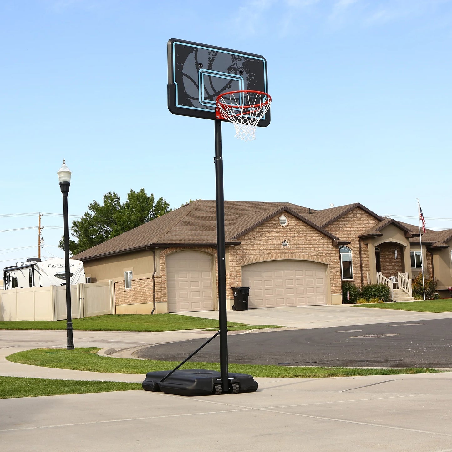 44-Inch Impact Portable Basketball Hoop with Telescoping Adjustment & Classic Rim – Model 90759-Outdoor Play