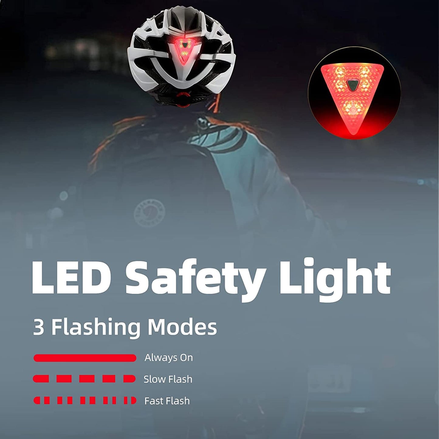 Bike Helmet, CPSC/CPC Bike Helmet for Adult Men Women with Magnetic Goggles&Led Back Light Cycling Helmet Adjustable SM-T69