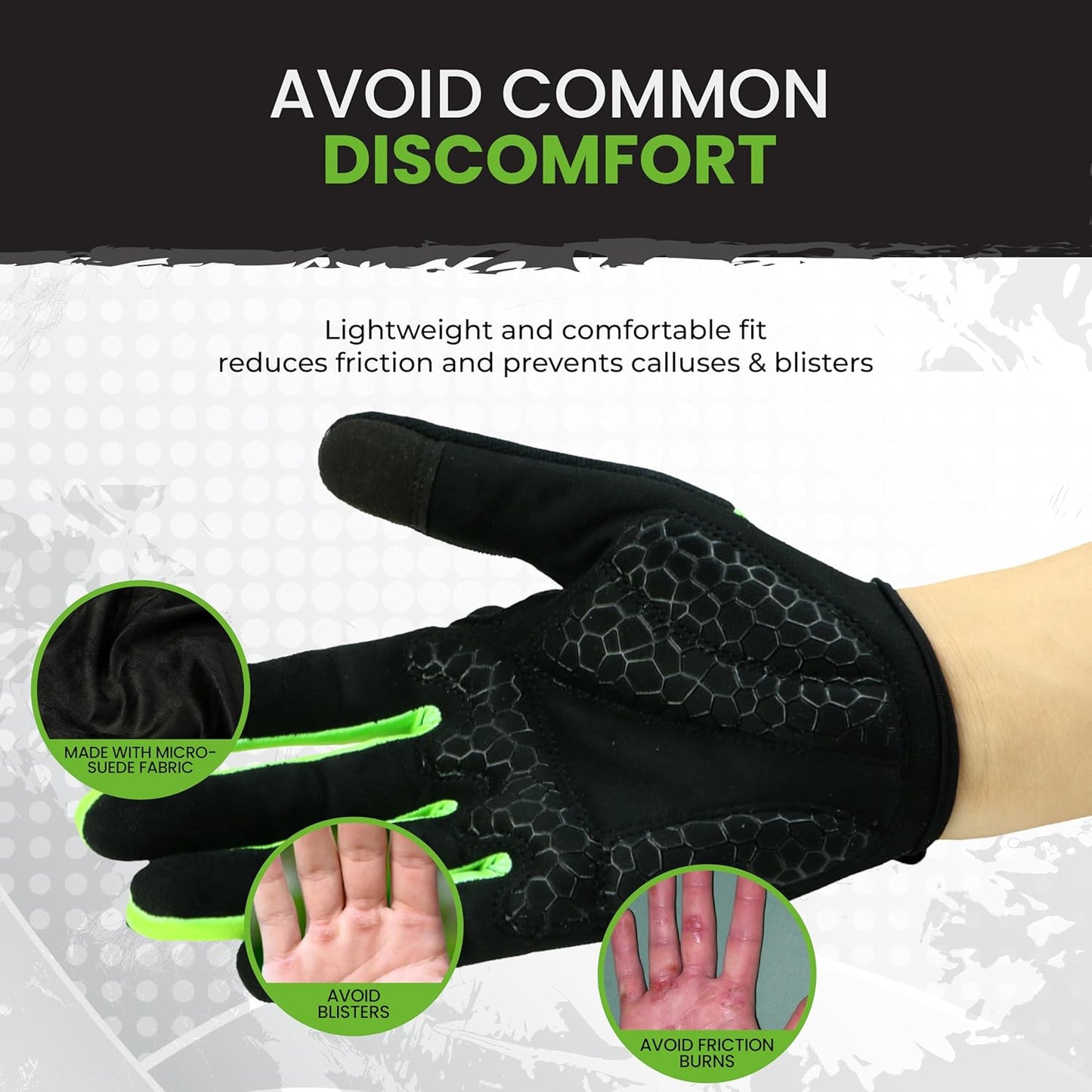 Bike Gloves for Men Women with Anti-Slip Shock-Absorbing Riding Pad, Light Weight Full Finger Cycling Gloves Touch Screen Breathable Mountain Biking Road Bicycle