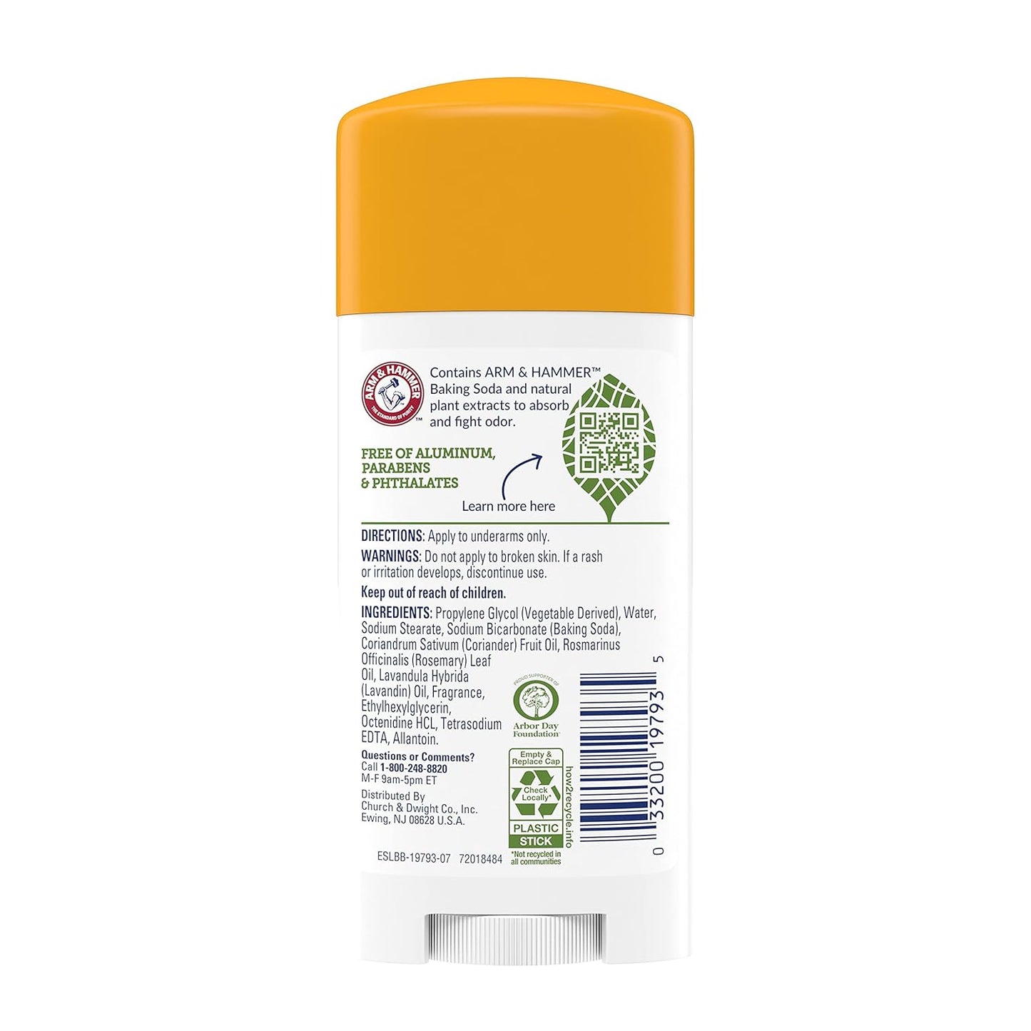 Essentials Natural Deodorant Fresh Rosemary Lavender 2.50 Oz (Pack of 4)