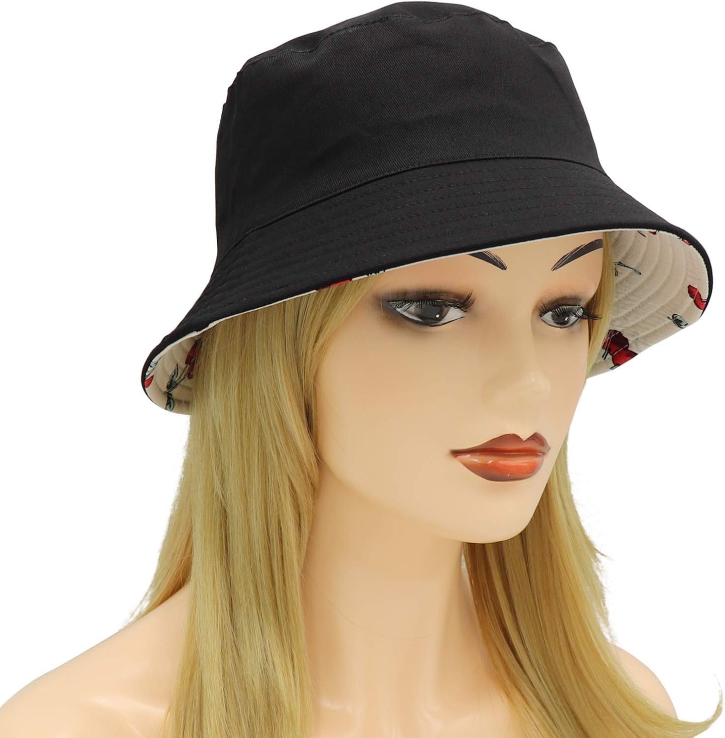 Unisex Reversible Packable Bucket Hat Sun Hat for Men Women