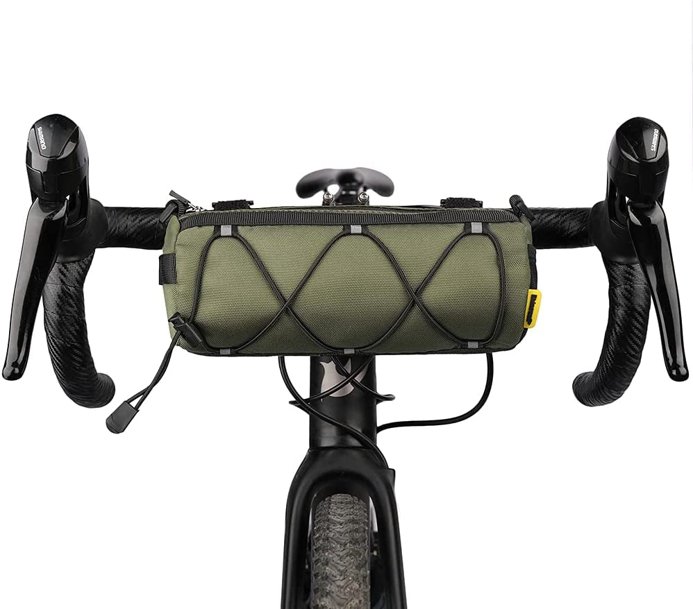 Bike Handlebar Bag, Bicycle Front Bag Frame Storage Roll Bag Mountain Road Bikes Commuter Shoulder Bag Professional Cycling Accessories