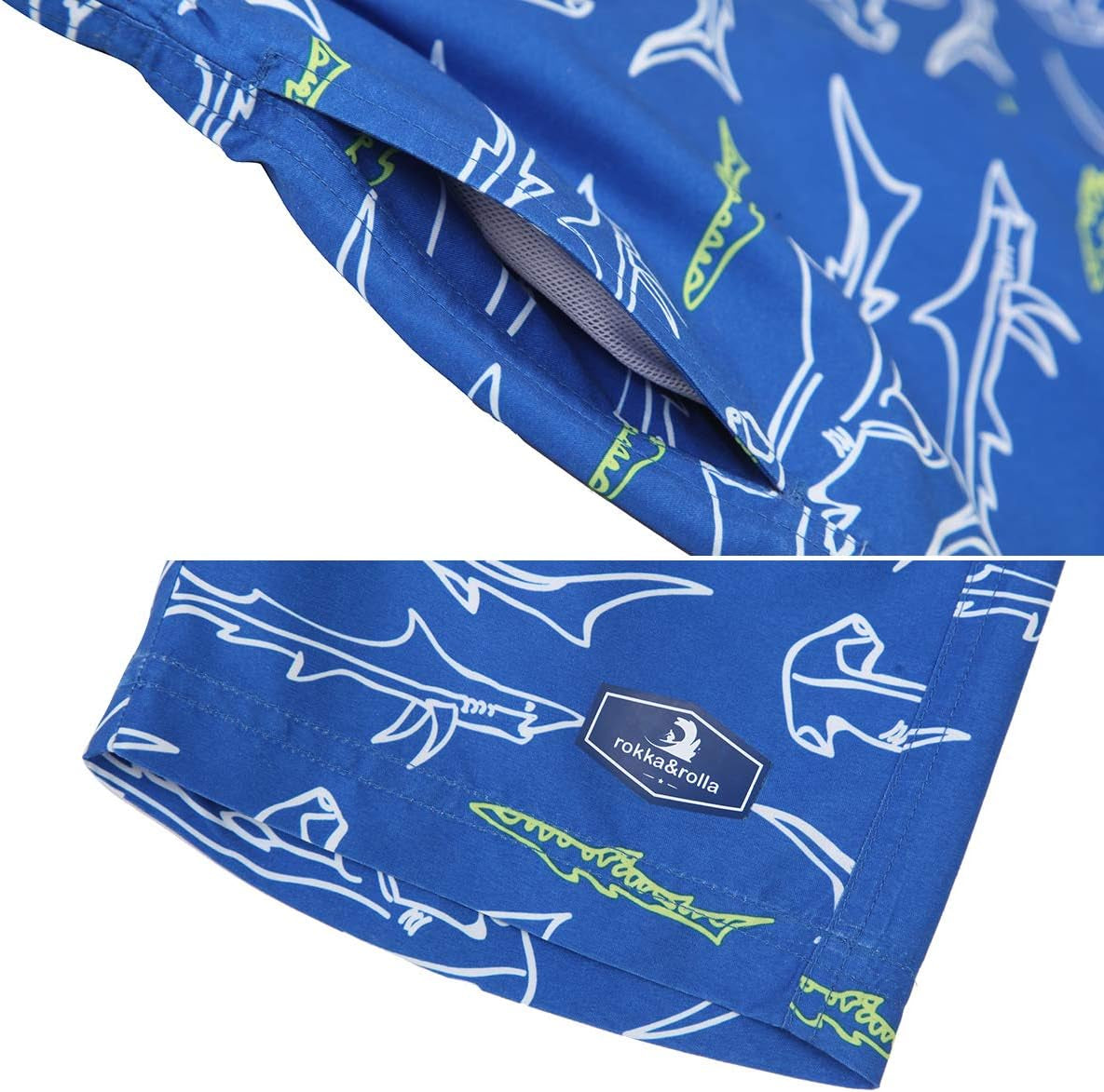 Boys' Swim Trunks UPF 50+ Quick Dry Bathing Suit Swimwear Beach Shorts with Mesh Lining