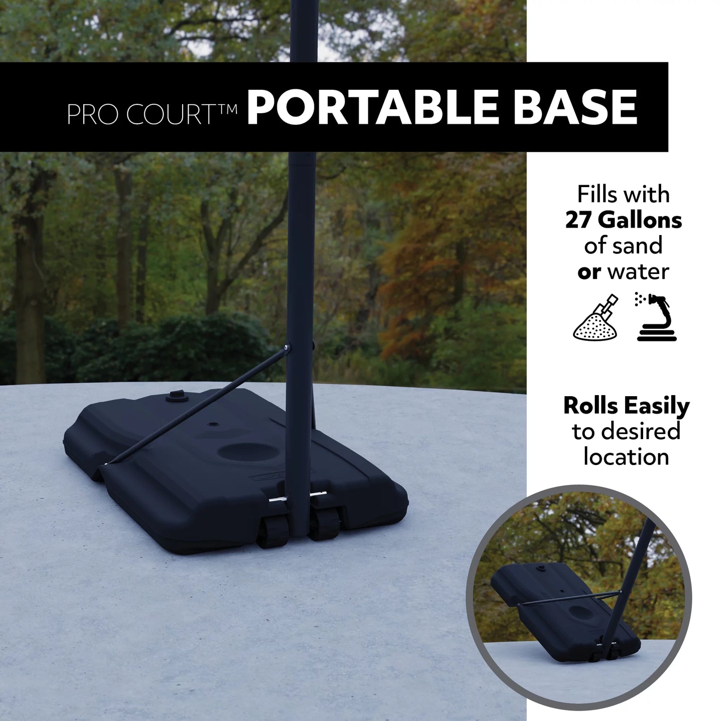 44-Inch Impact Portable Basketball Hoop with Telescoping Adjustment & Classic Rim – Model 90759-Outdoor Play