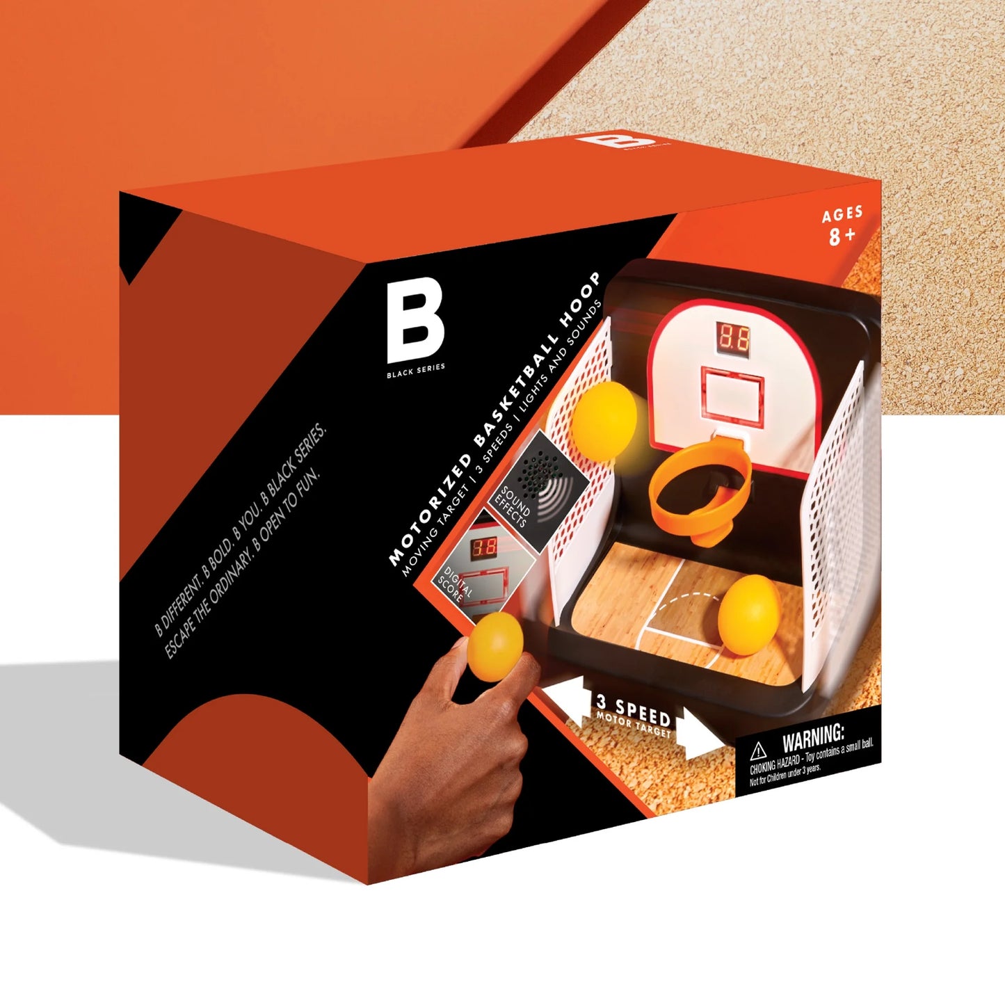 Motorized Basketball Hoop with Moving Target with Includes Digital Score, 3 Speeds Motor Target, Lights and Sounds, Age 8+