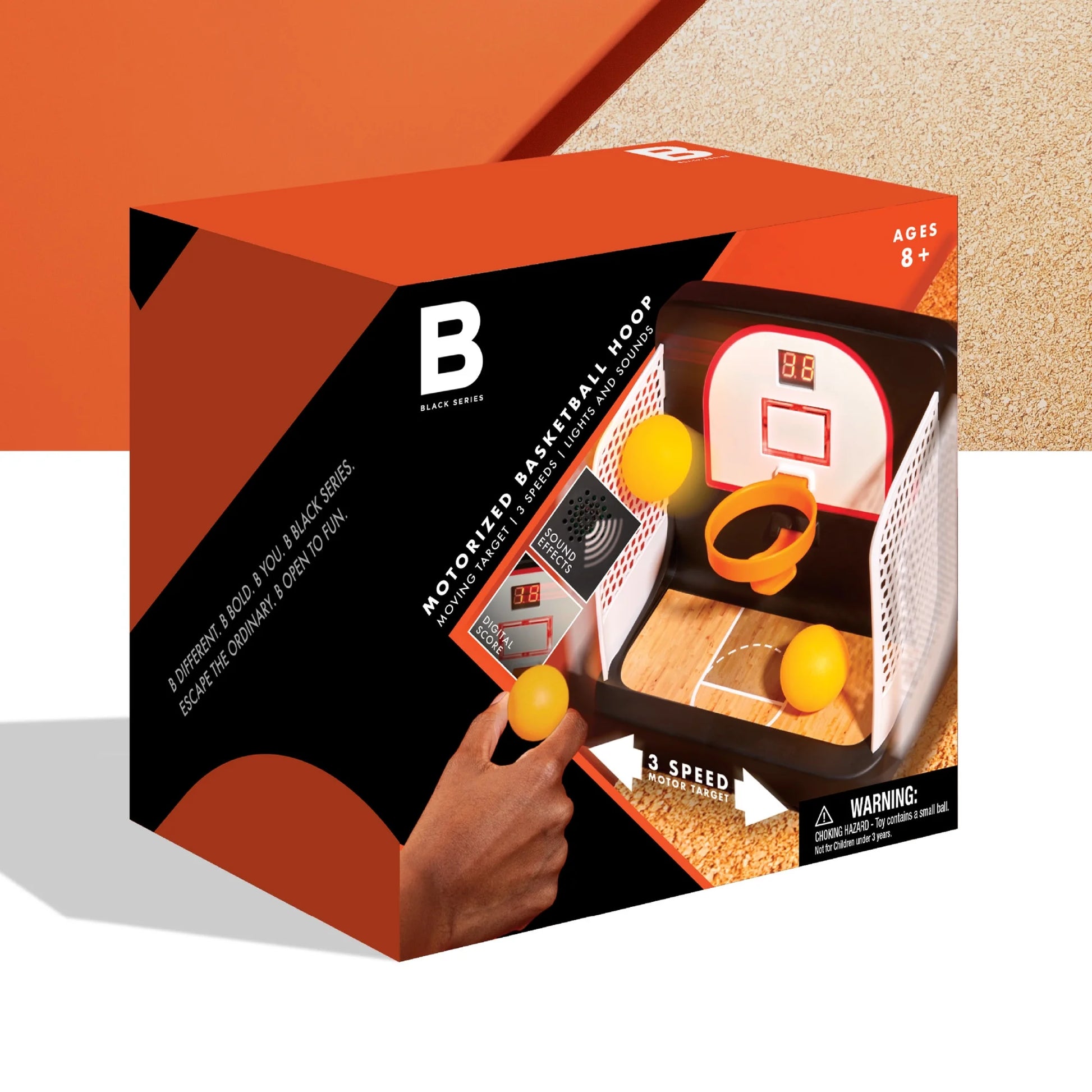 Motorized Basketball Hoop with Moving Target with Includes Digital Score, 3 Speeds Motor Target, Lights and Sounds, Age 8+