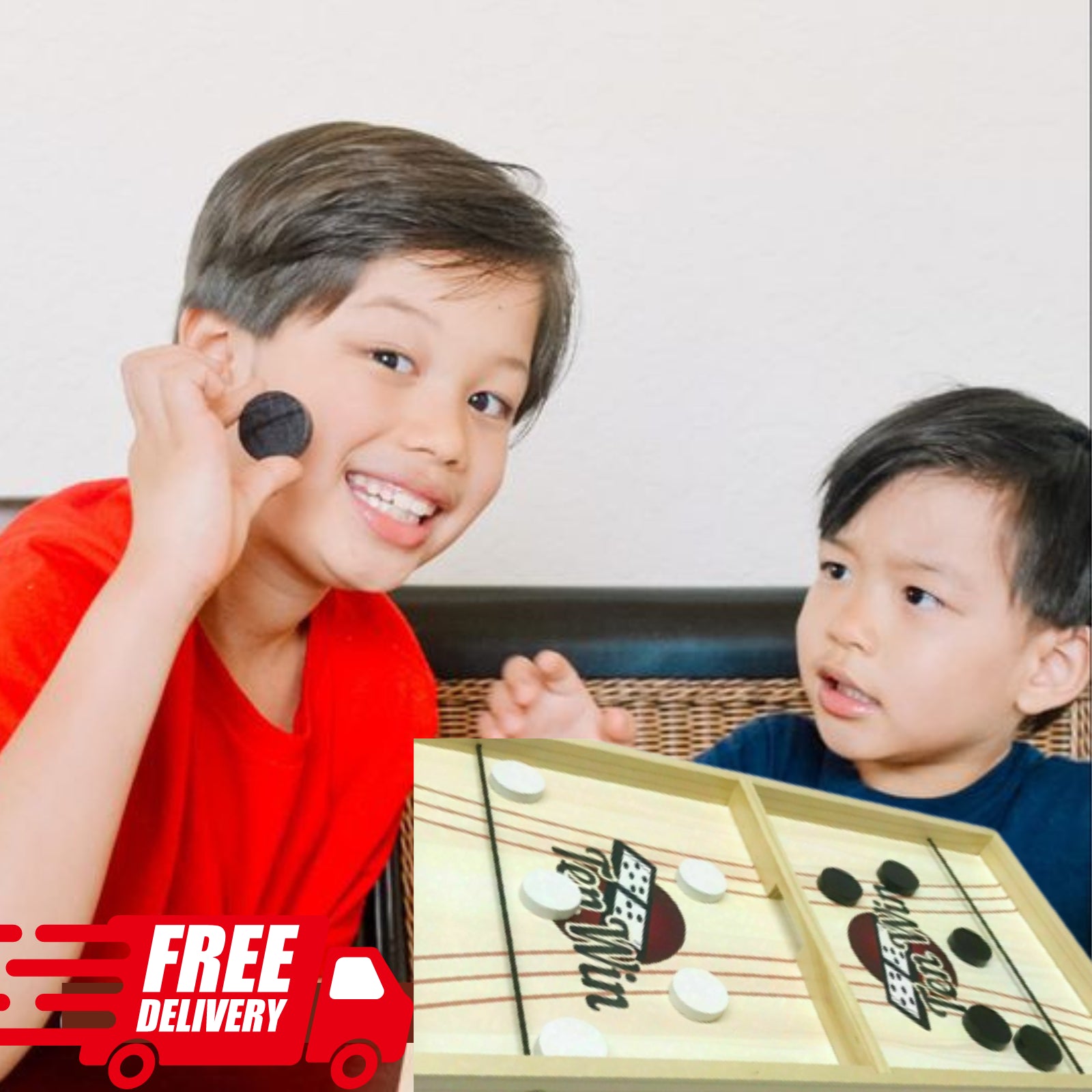 Wooden Elastic Chess Garden Kids and Family Fun Game Bouncing Fast Sling Board