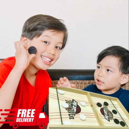 Wooden Elastic Chess Garden Kids and Family Fun Game Bouncing Fast Sling Board