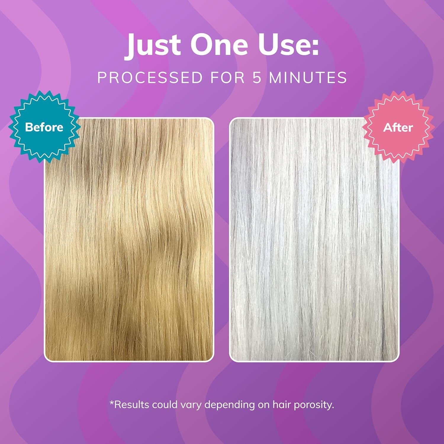 No Yellow Purple Shampoo - Purple Color Depositing Shampoo for Blondes, Bleached & Grey Hair - Formulated with Violet Pigment to Remove Brassy Tones from Hair (11.83 Fl Oz)