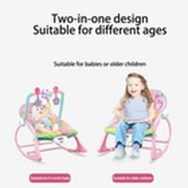 Baby Infant to Toddler Vibration Bouncer Rocker Swing Chair Soothing Music Toys