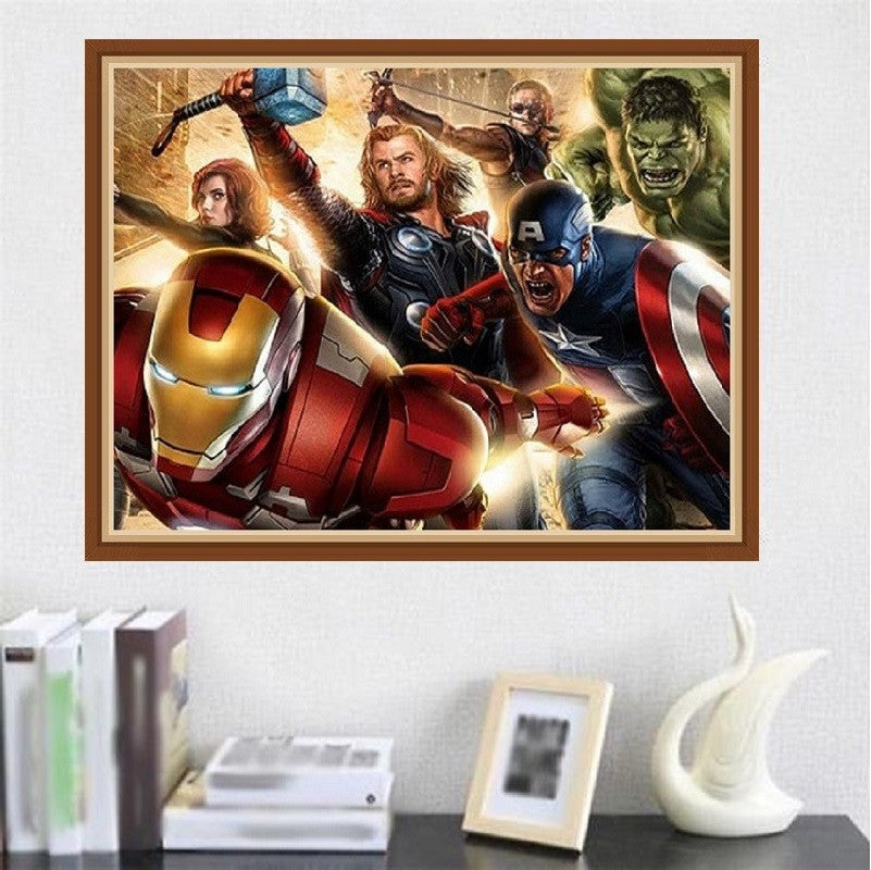 Full Drill the Avengers DIY 5D Diamond Painting Embroidery Cross Stitch Kit Art