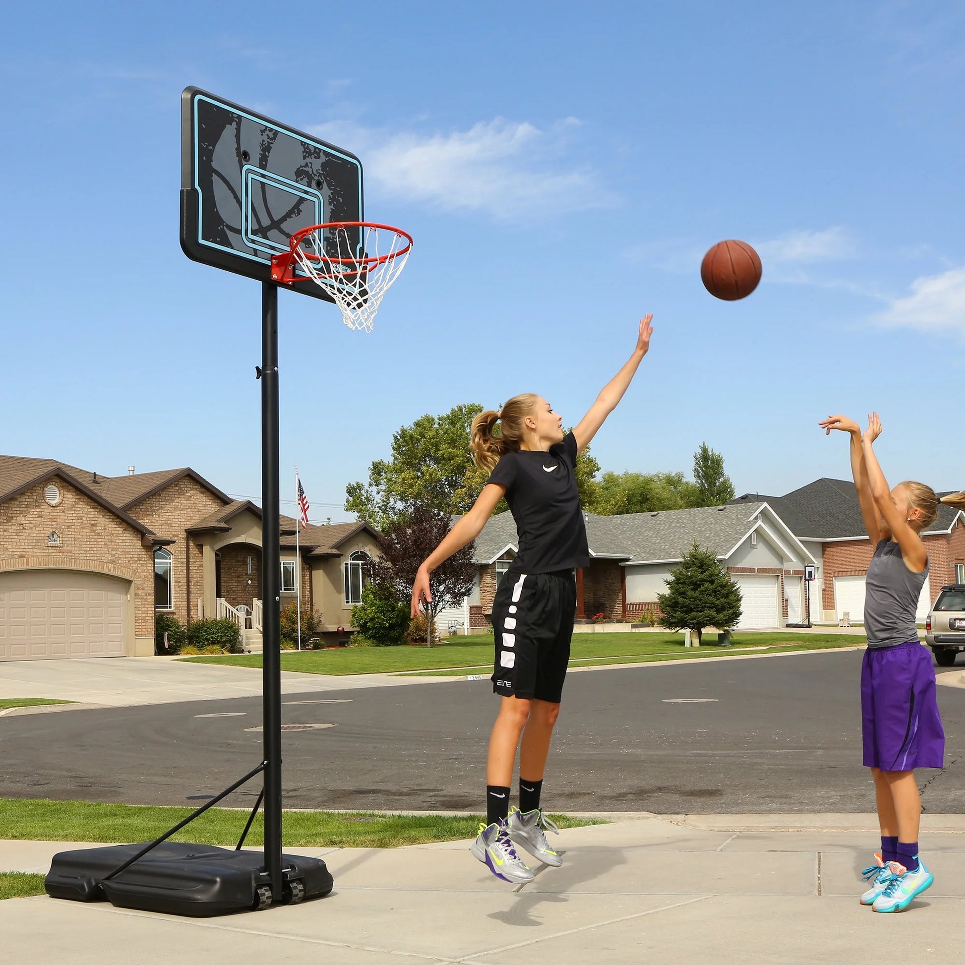 44-Inch Impact Portable Basketball Hoop with Telescoping Adjustment & Classic Rim – Model 90759-Outdoor Play