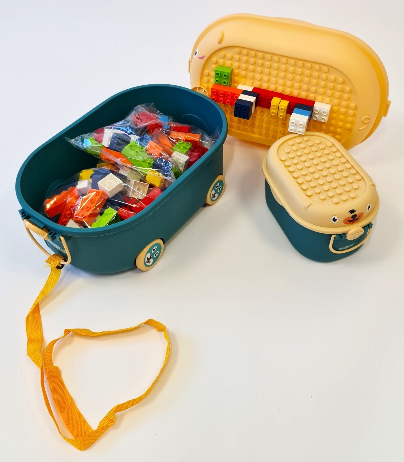 Kids Children Building Bricks Blocks Table Cart - Toddlers Childs