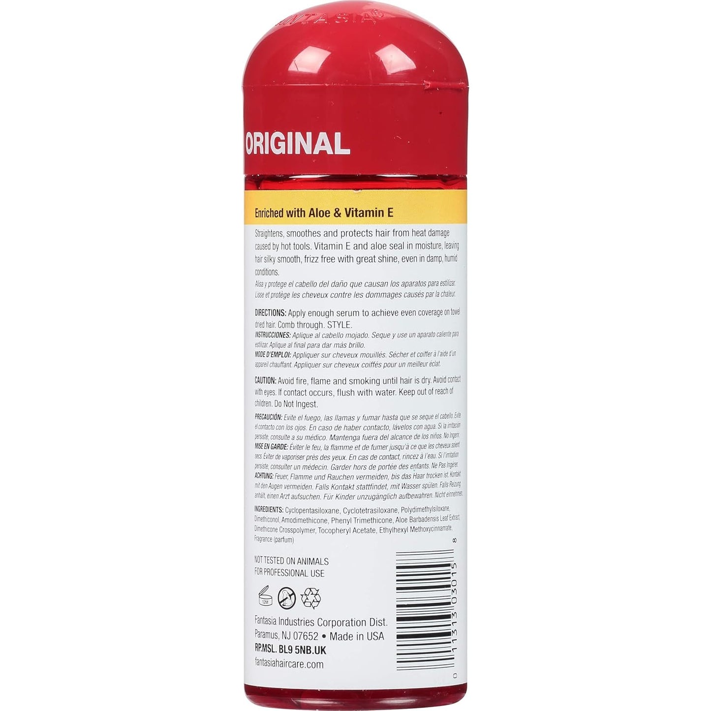 High Potency IC Heat Protector Straightening Serum, Hair Polisher, 6 Oz.