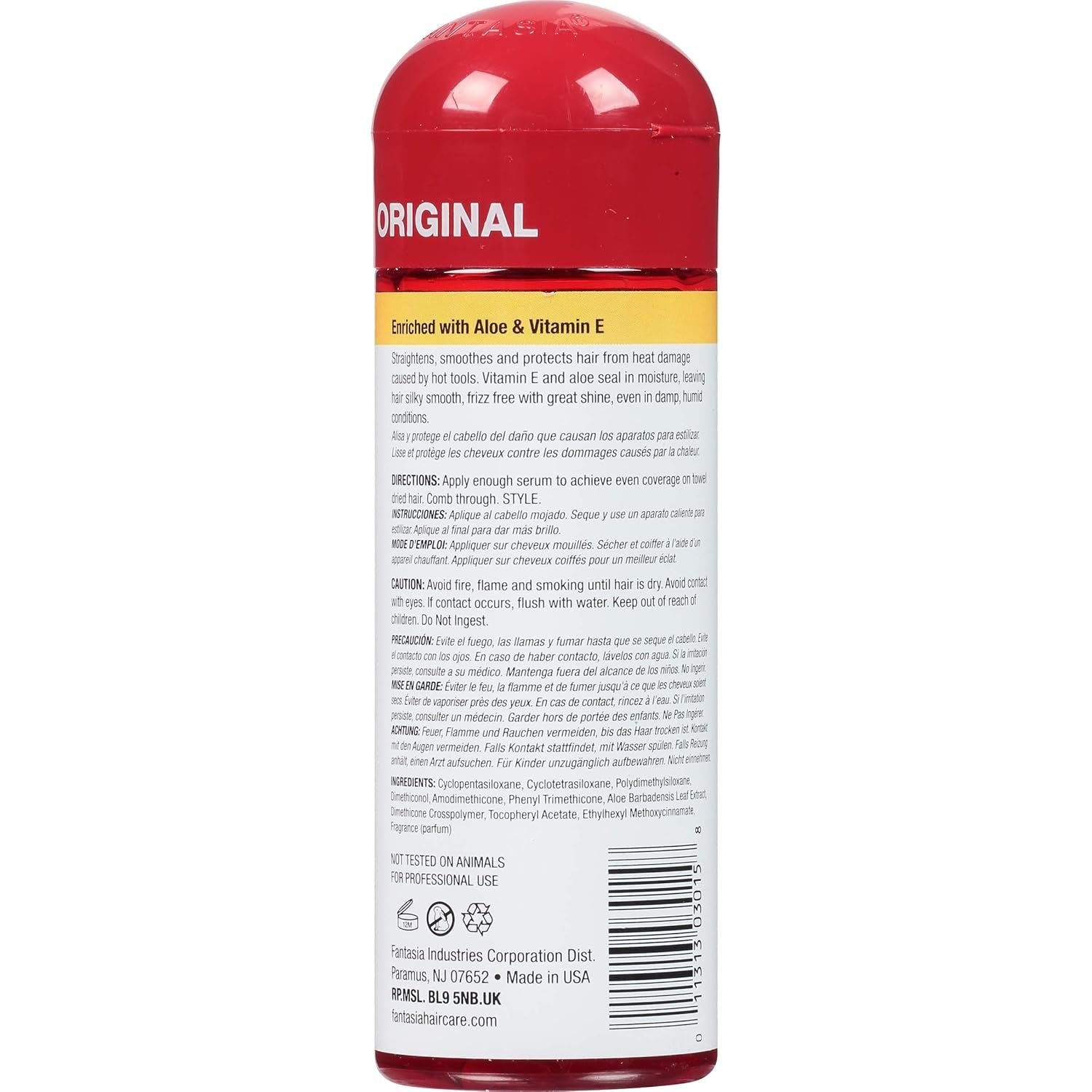 High Potency IC Heat Protector Straightening Serum, Hair Polisher, 6 Oz.