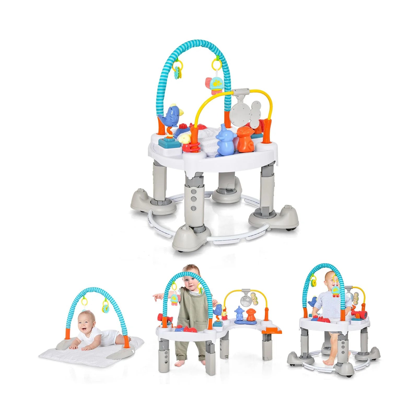 4-In-1 Baby Activity Center with Walker for Kids Aged 0-2 Years