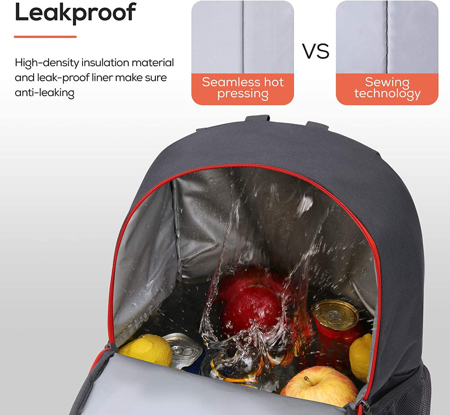 Insulated Backpack Cooler 28 Cans Leakproof Lightweight Cooler Backpack for Men Women to Work, Picnics, Hiking, Beach, Park or Day Trips