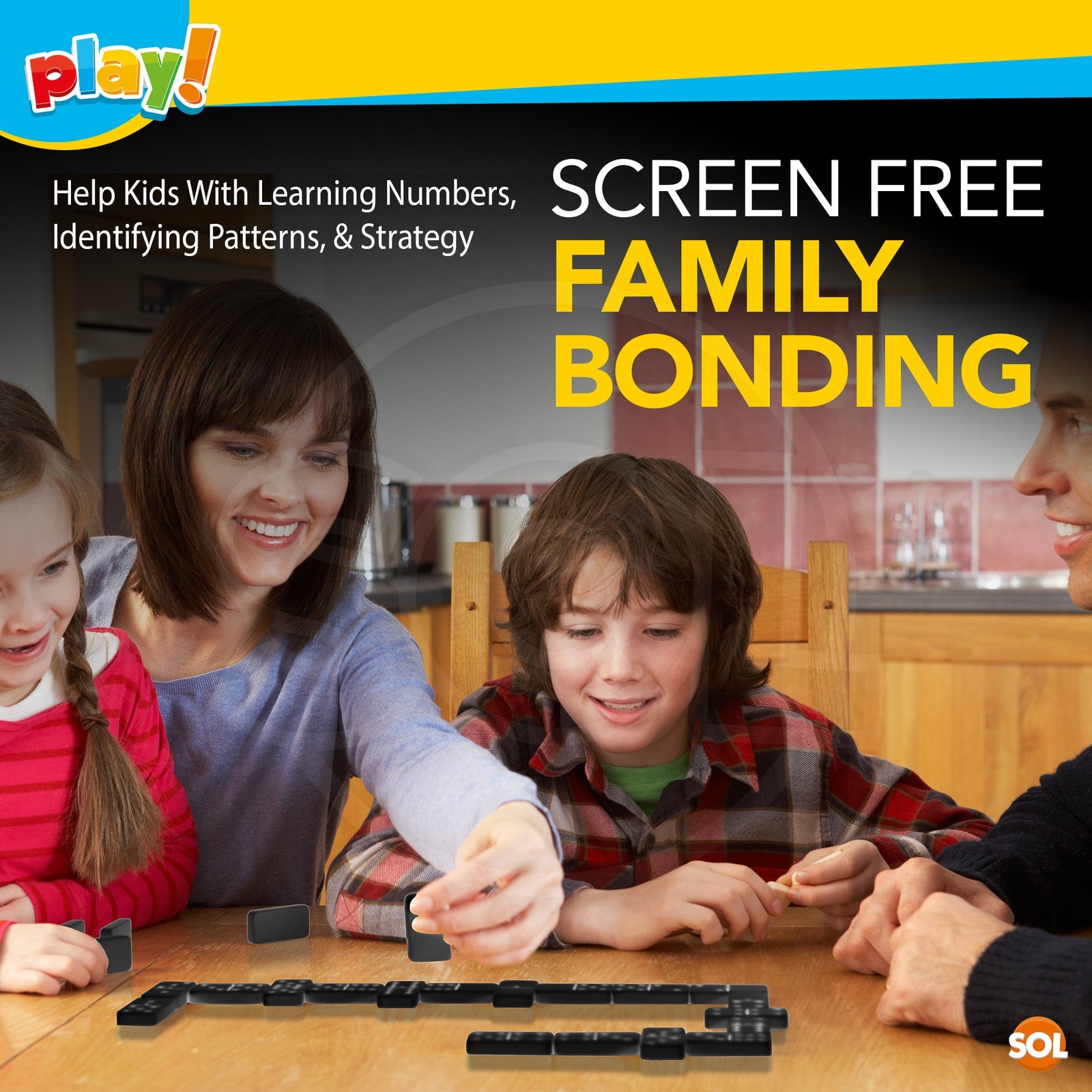 28 Dominoes Game Set Wooden Box Dominos Kids Childrens Travel Board Pub Plastic