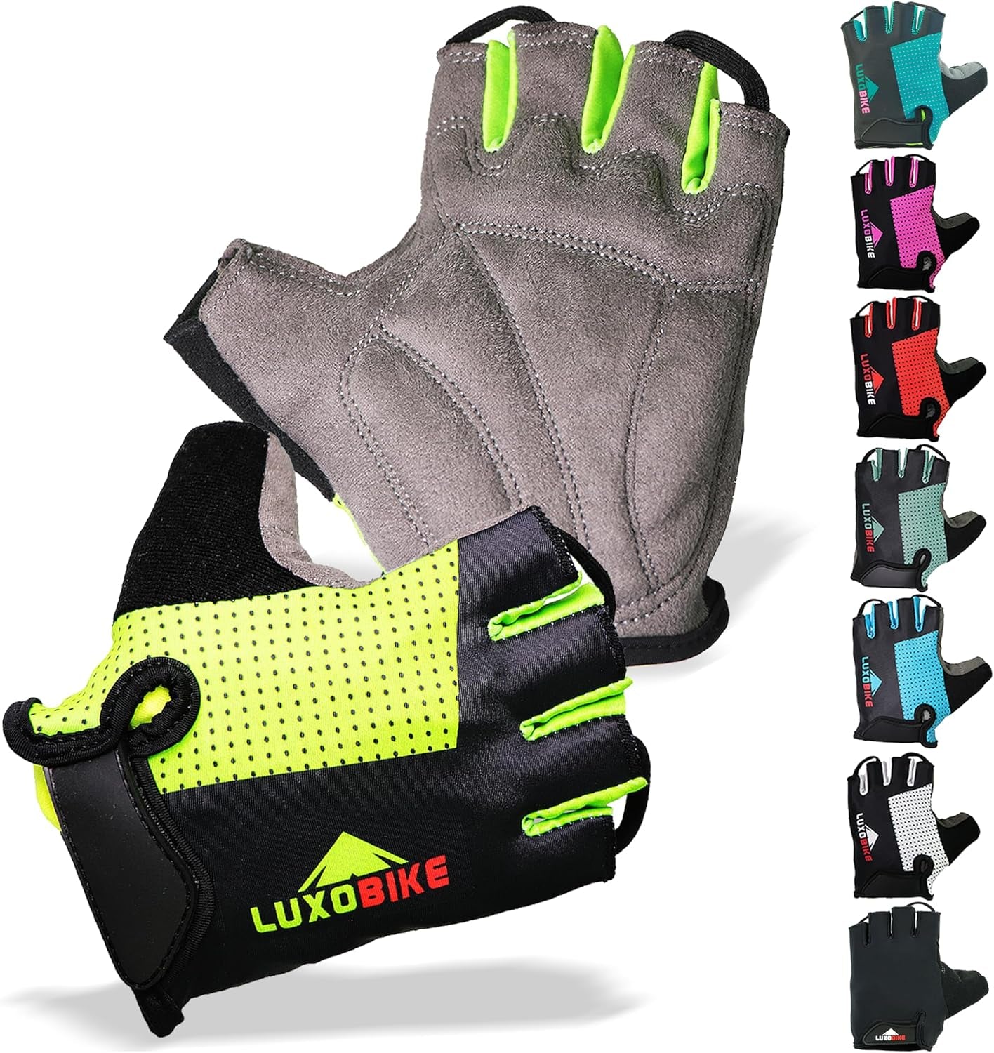 Bike Gloves for Men Cycling Biking Gloves Women - Padded Shock Absorbing Bicycle Riding, Anti-Slip Breahtable Half-Finger 'S for Mountain Biker Ebike