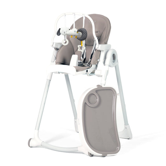 3-In-1 High Chair for Baby Kids Seat Highchair with Activity Toys - Grey/ White