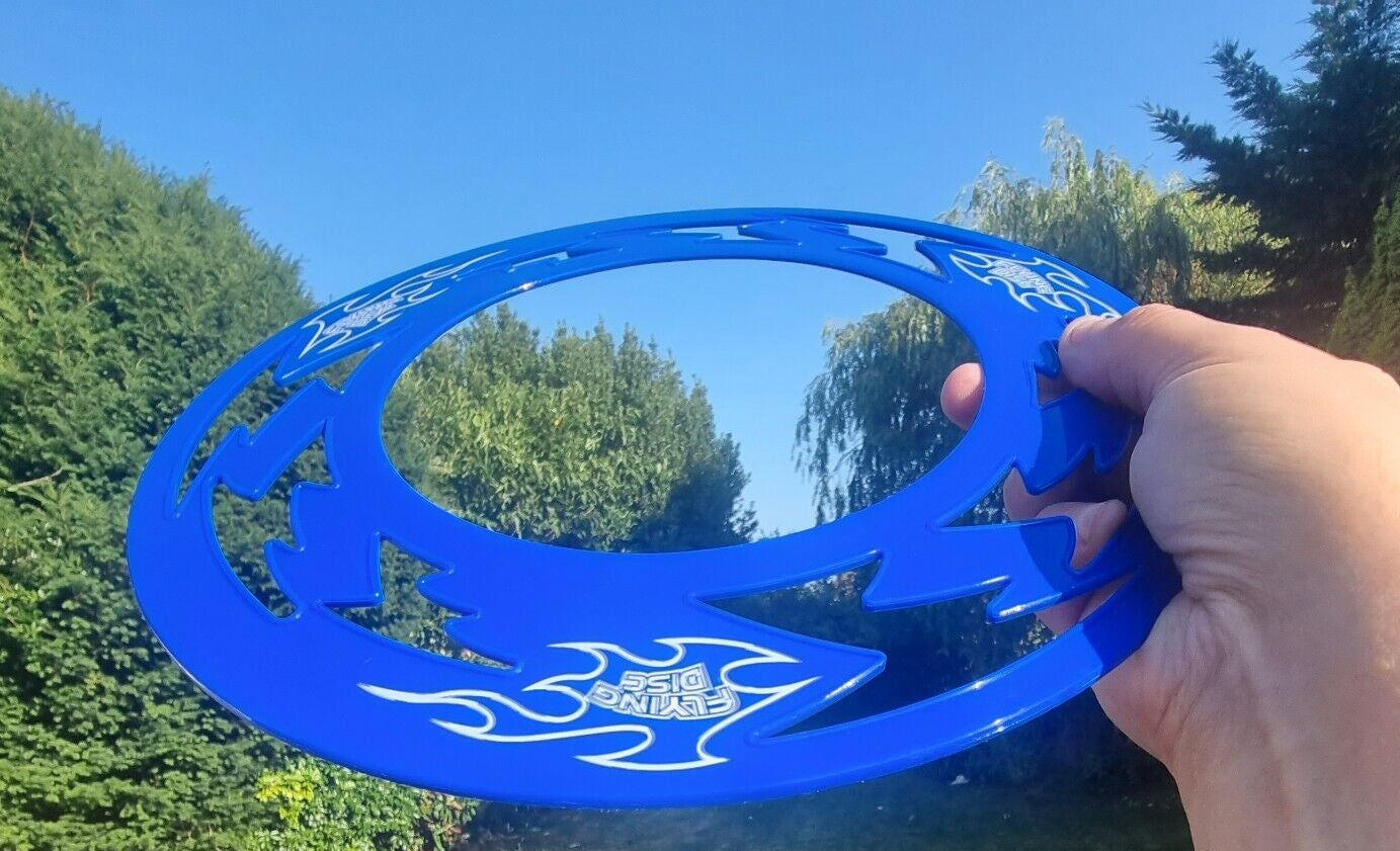 Lightweight Speed Disc Skimmer Flying Frisbee Ring 10 Inch Wide 26Cm Pink Blue