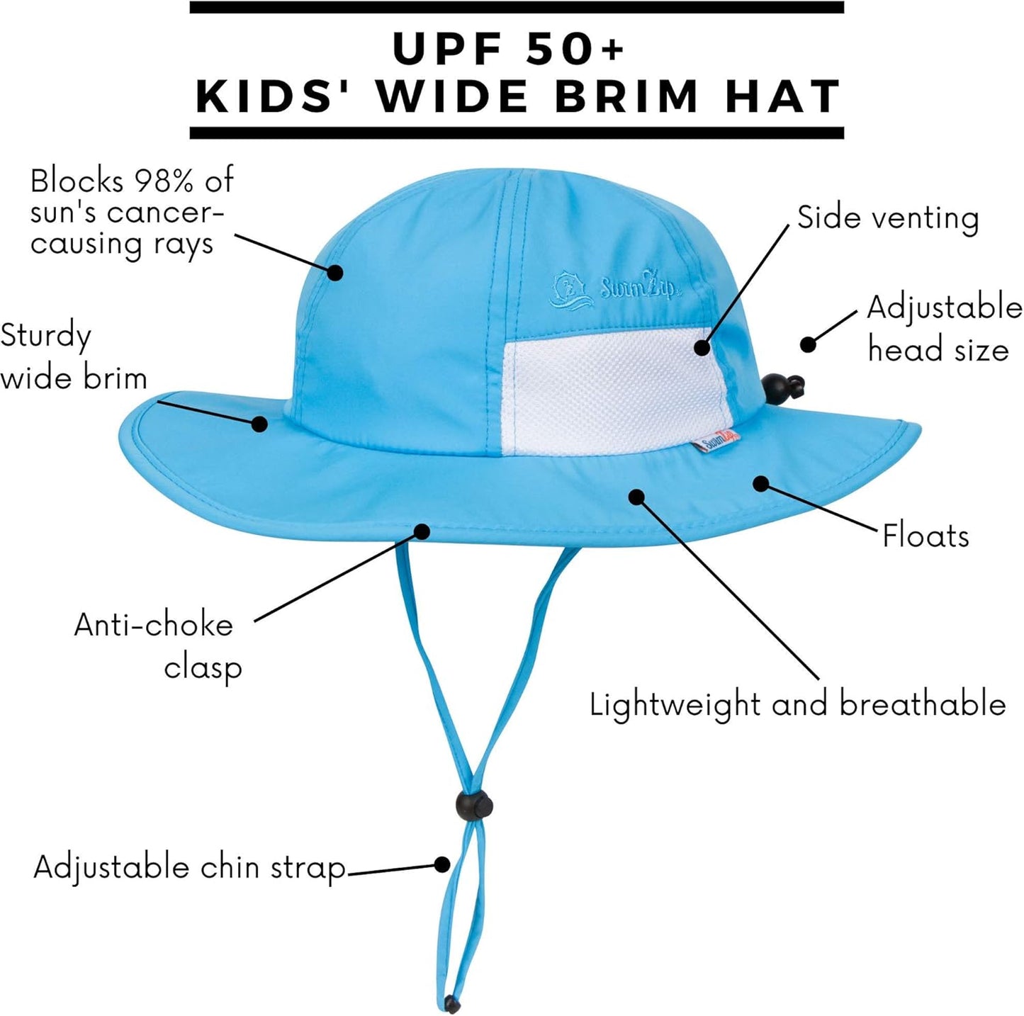 Wide Brim Sun Hat | UPF 50+ Protection for Baby, Toddler, and Kids