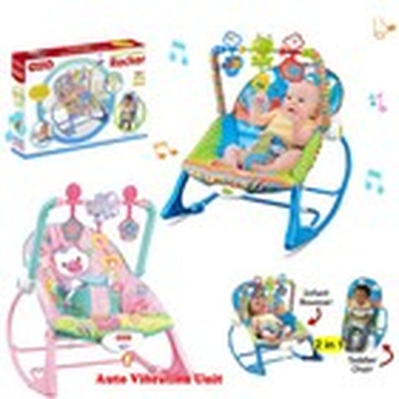 Baby Infant to Toddler Vibration Bouncer Rocker Swing Chair Soothing Music Toys