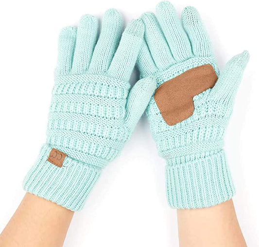 Winter Gloves Women Cold Weather Touch Screen Knit Matching Lined Warm Fleece Lined Touchscreen Texting