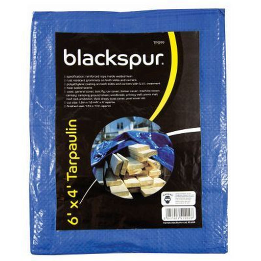 Blackspur Weather and Waterproof Blue Tarpaulin Sheet Protector Camping-Variou