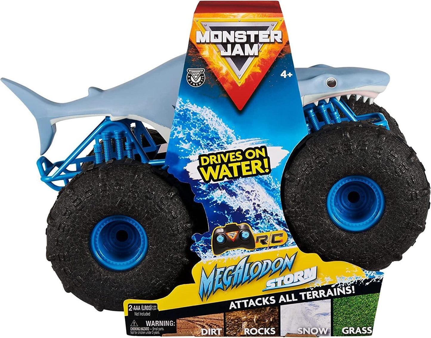 Remote Control Monster Jam Megalodon Storm Monster Truck Car 1:24 - 1:15 Scale