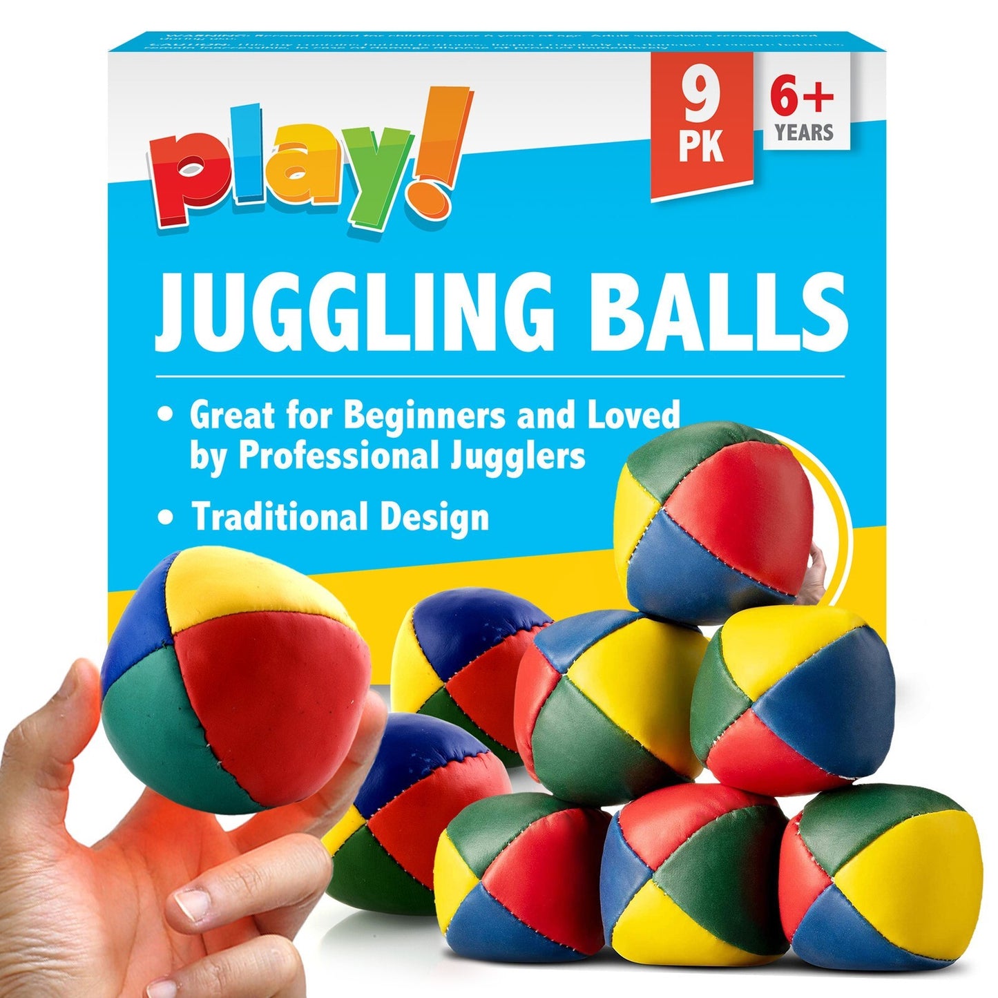 3-36Pk Juggling Balls Professional Pro Learn to Juggle Coloured Set Circus Clown