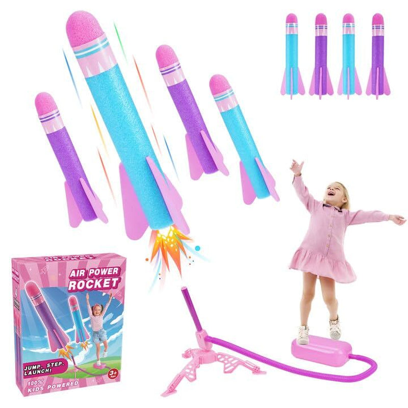 Happygolucky Girls Toys Age 3-12, Rocket Toy Launcher for Kids Toys for 3-10