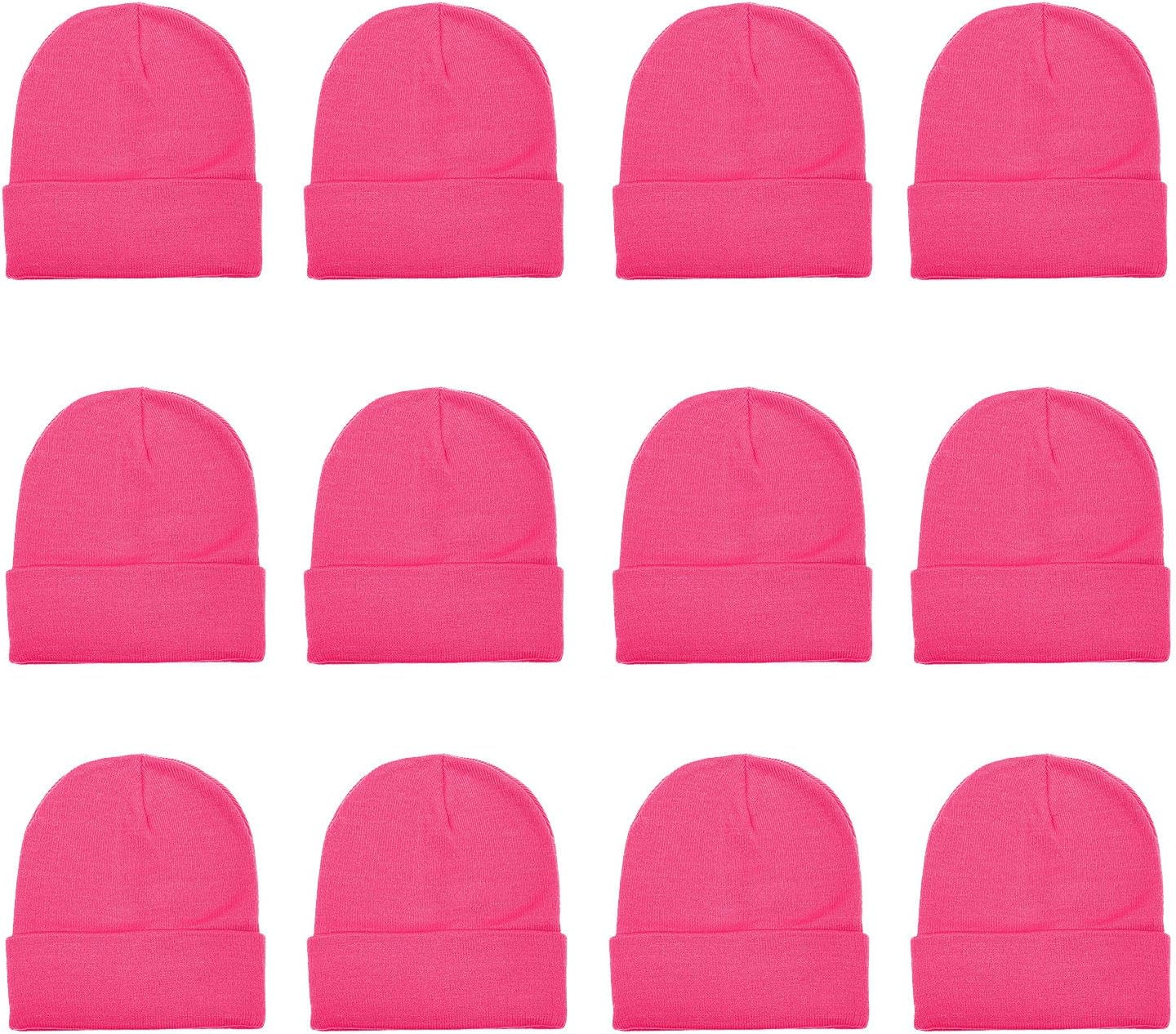 Unisex Beanie Cap Knitted Warm Solid Color and Multi-Color Multi-Packs