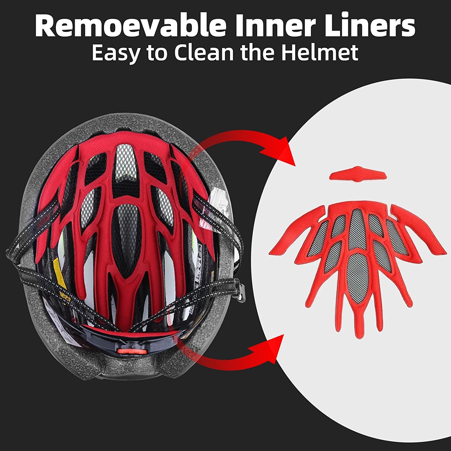 Bike Helmet, CPSC/CPC Bike Helmet for Adult Men Women with Magnetic Goggles&Led Back Light Cycling Helmet Adjustable SM-T69