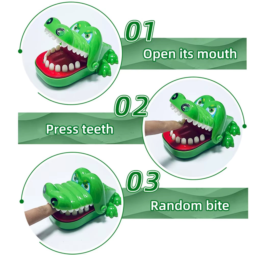 Crocodile Teeth Toys Children'S Crocodile Bites Fingers Reaction Training Novelty Children'S Lucky Game Trick Decompression Toy