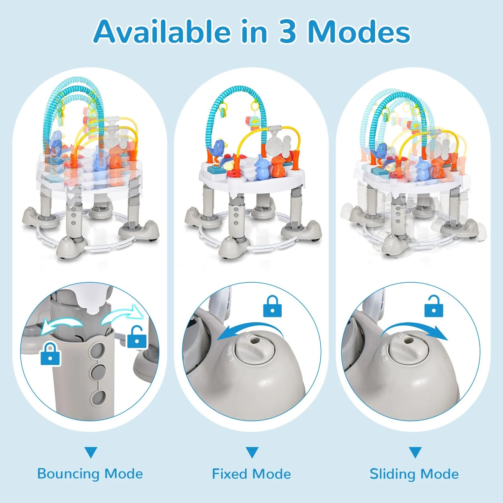 4-In-1 Baby Activity Center with Walker for Kids Aged 0-2 Years