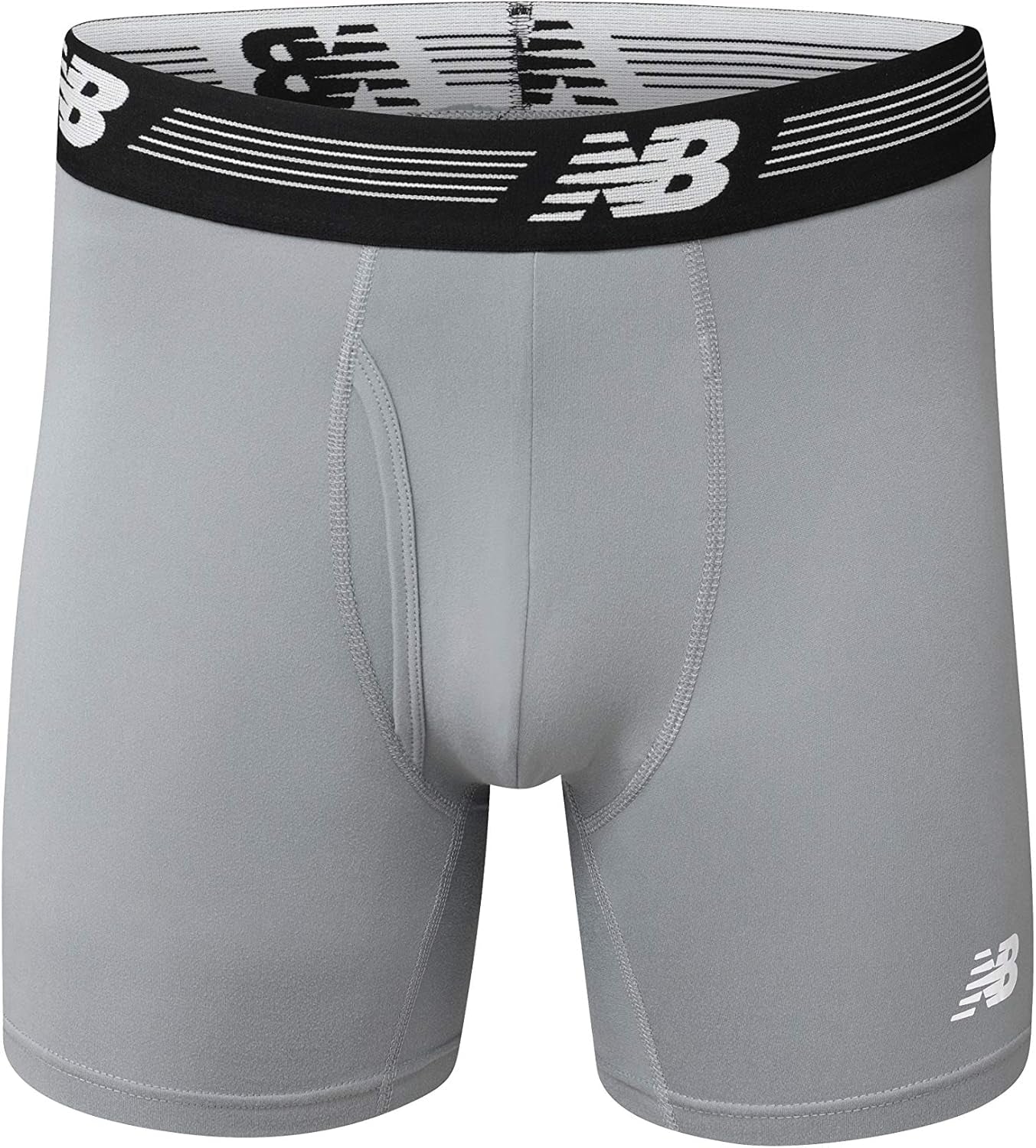 Men'S Performance Boxer Briefs with Fly, Breathable Stretch Underwear, Moisture Wicking, Soft Waistband (3 Pack)