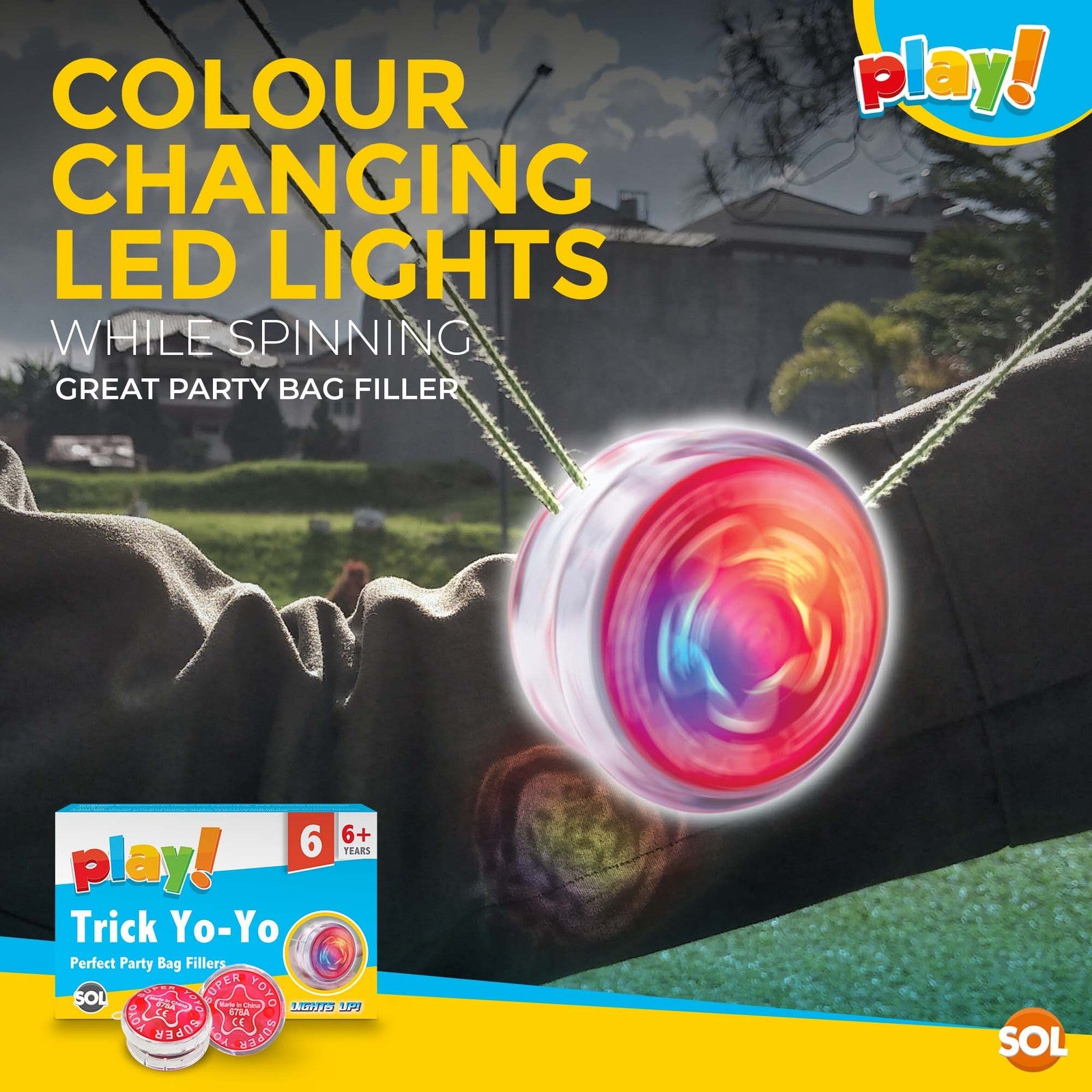 6-24 Professional Yoyo Light up Spinner Toy Pro Trick Flashing Clutch Yo Yo Kids