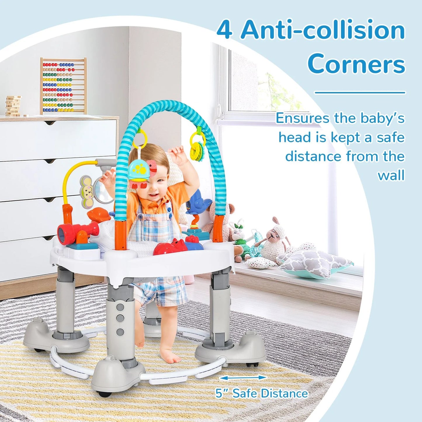 4-In-1 Baby Activity Center with Walker for Kids Aged 0-2 Years
