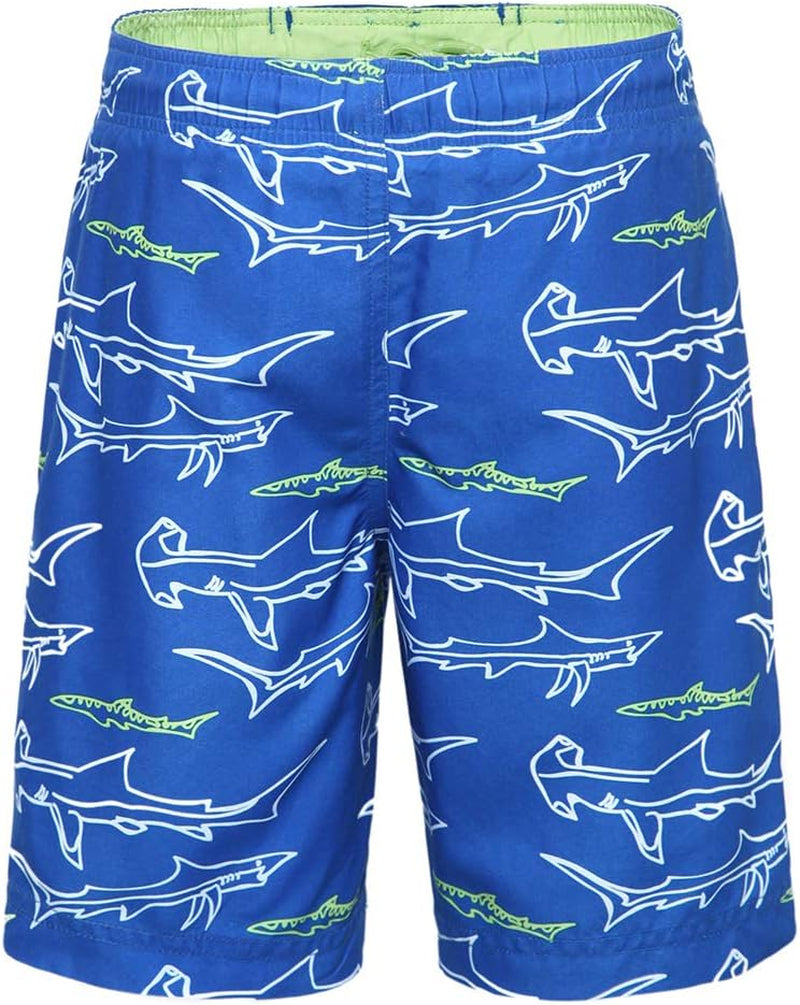 Boys' Swim Trunks UPF 50+ Quick Dry Bathing Suit Swimwear Beach Shorts with Mesh Lining