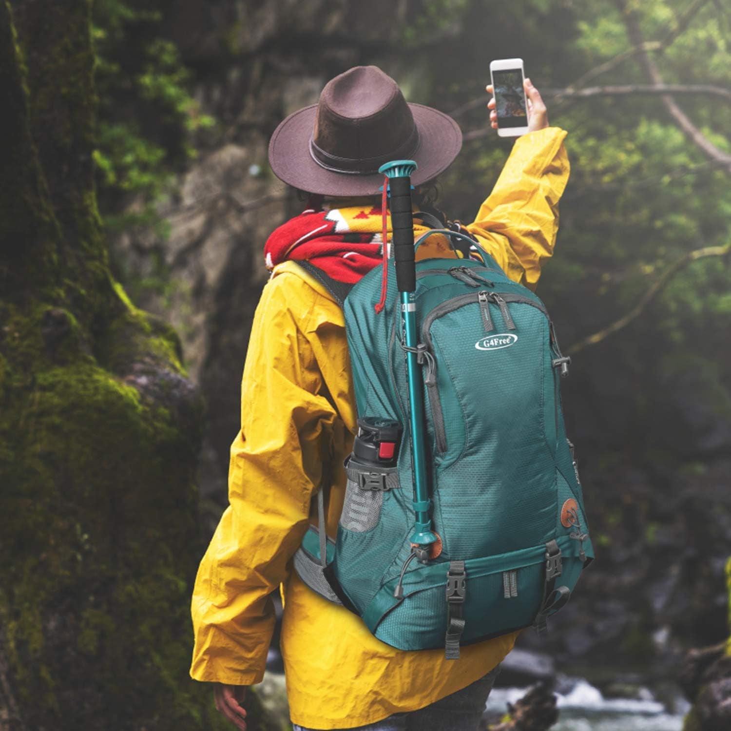 50L Hiking Backpack Waterproof Daypack Outdoor Camping Climbing Backpack with Rain Cover for Men Women