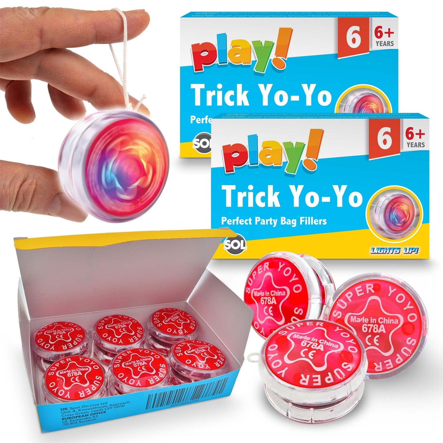 6-24 Professional Yoyo Light up Spinner Toy Pro Trick Flashing Clutch Yo Yo Kids