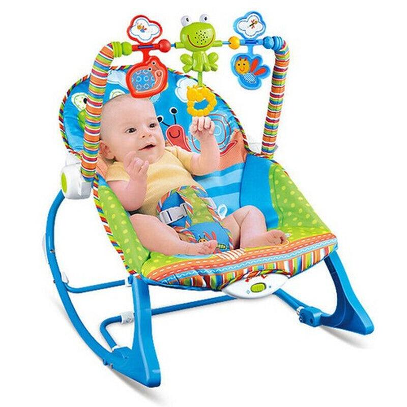 Baby Infant to Toddler Vibration Bouncer Rocker Swing Chair Soothing Music Toys