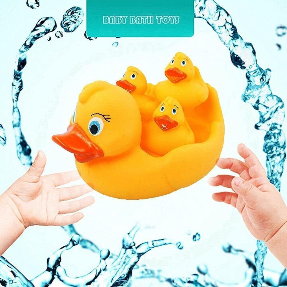Baby Bath Toy Set – Rubber Duck Swimming Toys for Toddler Pool & Bath Time