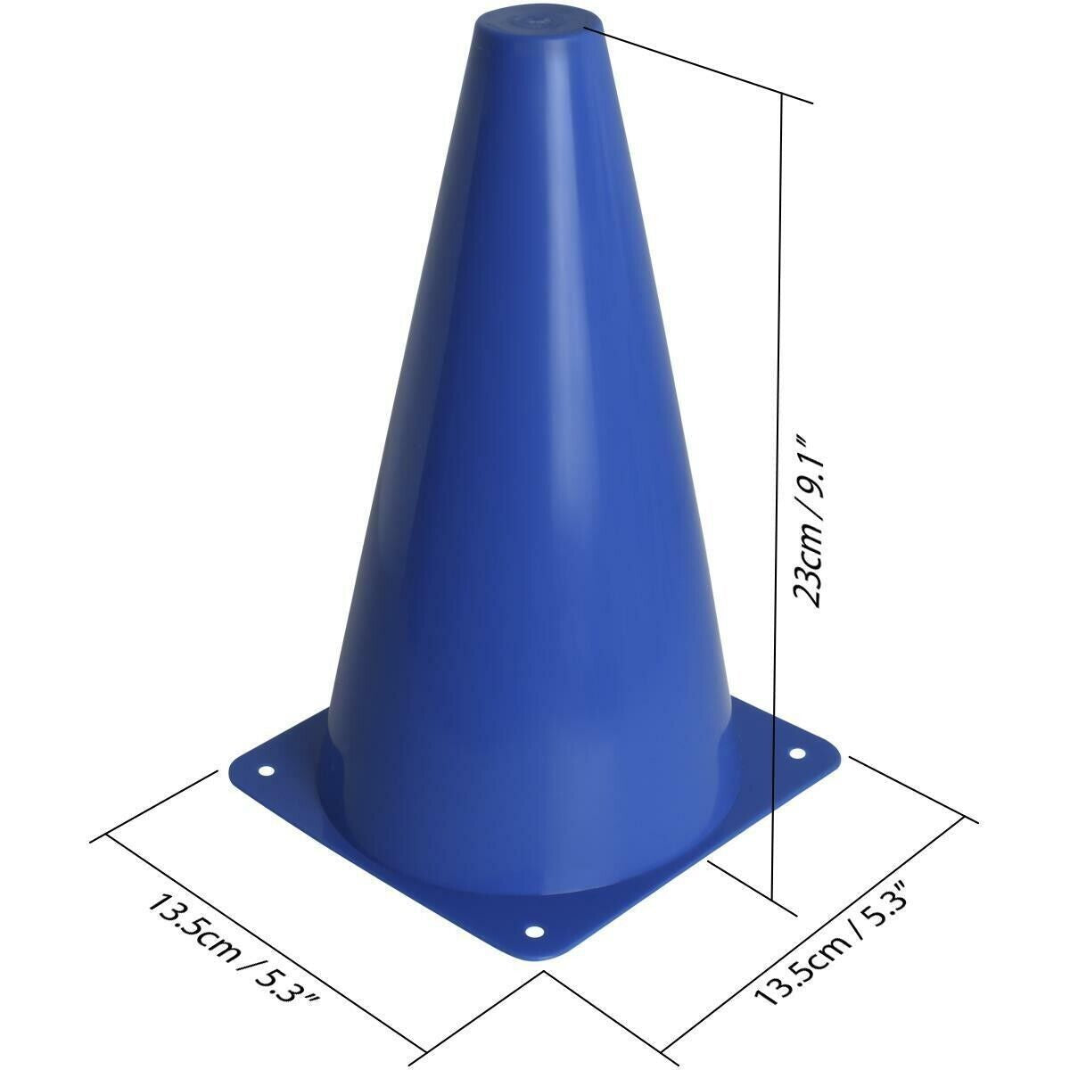 15X Plastic Football Cones Sports Training Agility Marker Cone Fitness Exercise