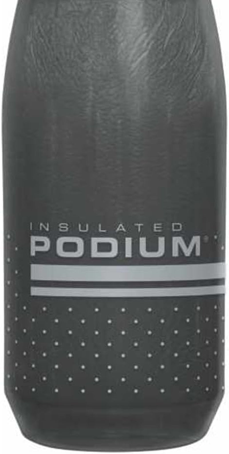Podium Chill Insulated Bike Water Bottle - Easy Squeeze Bottle - Fits Most Bike Cages - 21Oz, Black